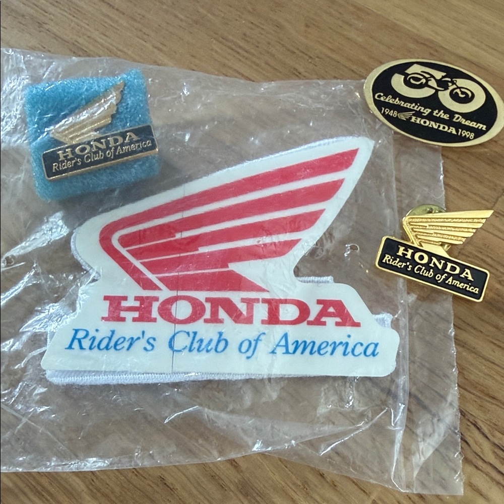 Honda Rider's Club of America Sticker and Pins Set motorcycle